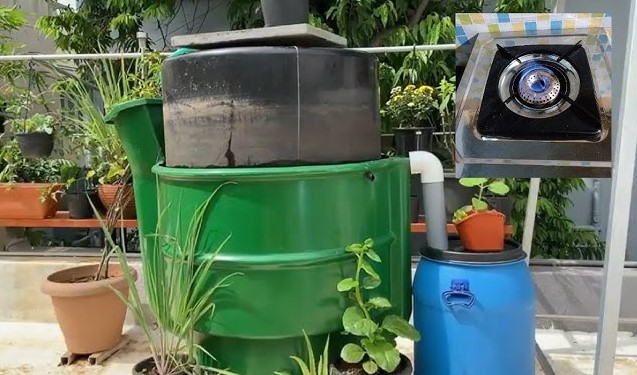 small biogas unit